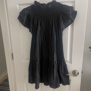 Ruffled Black Dress